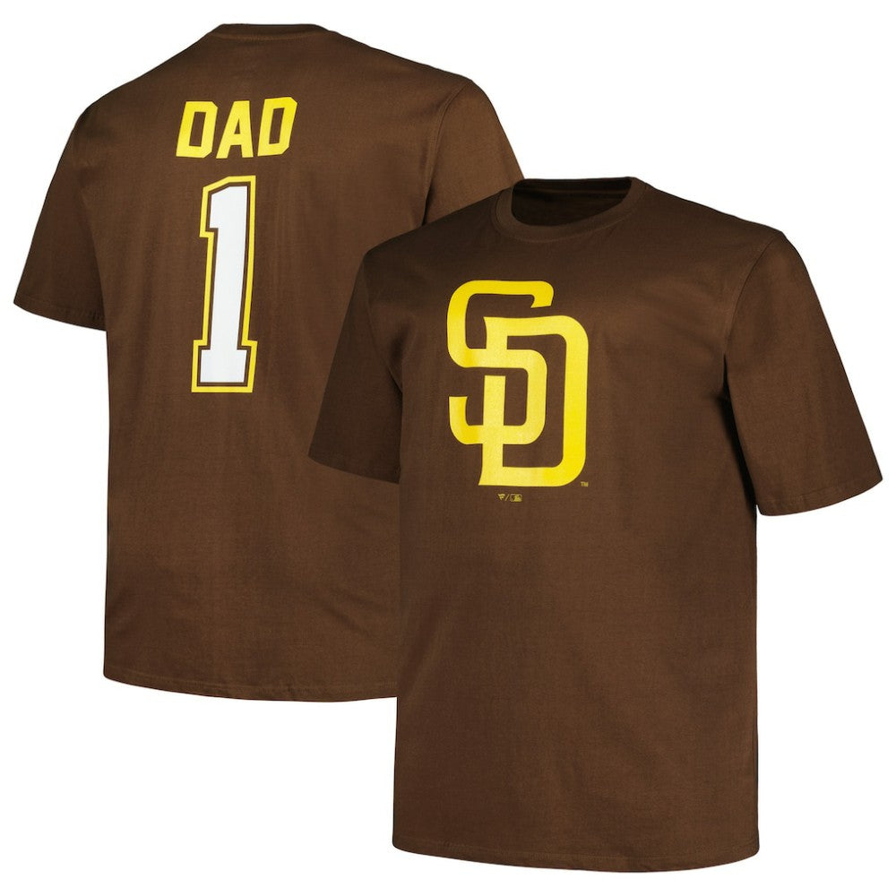 San Diego Padres Profile Big & Tall #1 Dad T-Shirt - Brown