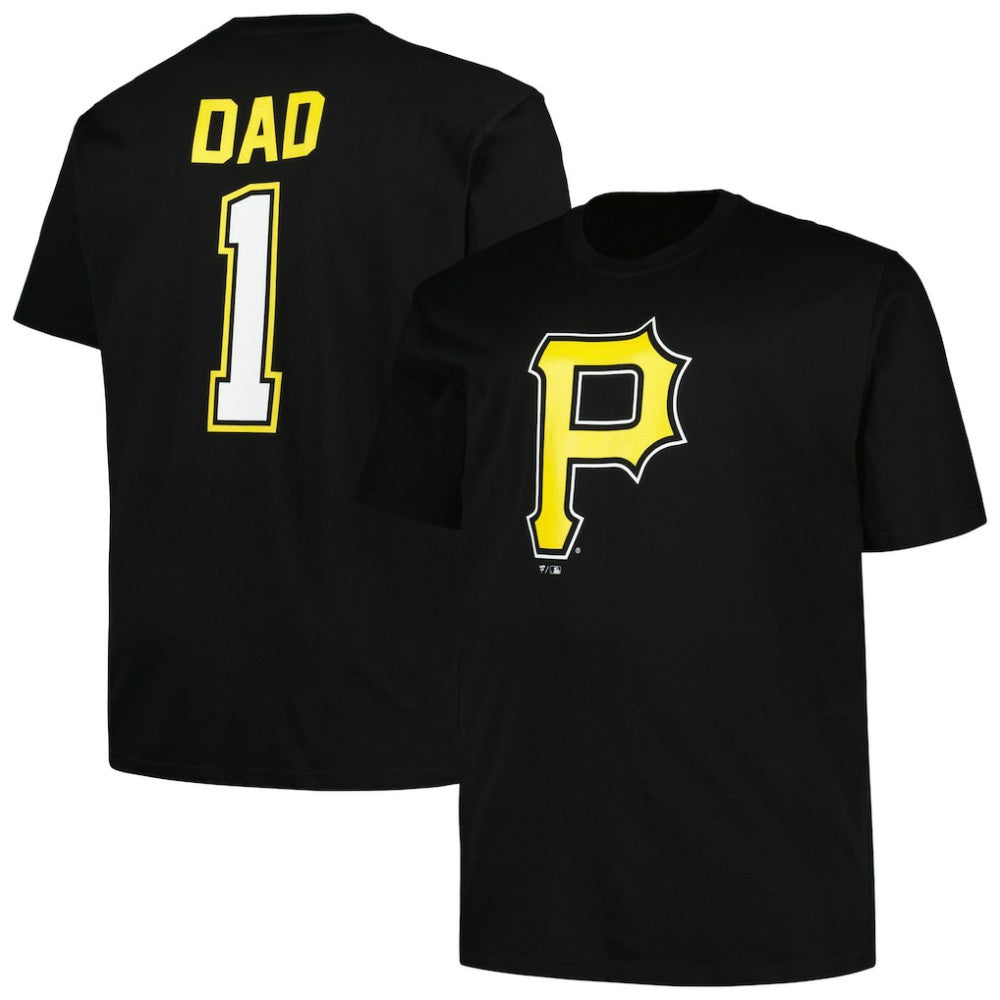 Pittsburgh Pirates Profile Big & Tall #1 Dad T-Shirt - Black
