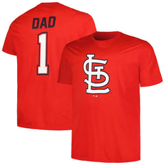St. Louis Cardinals Profile Big & Tall #1 Dad T-Shirt - Red