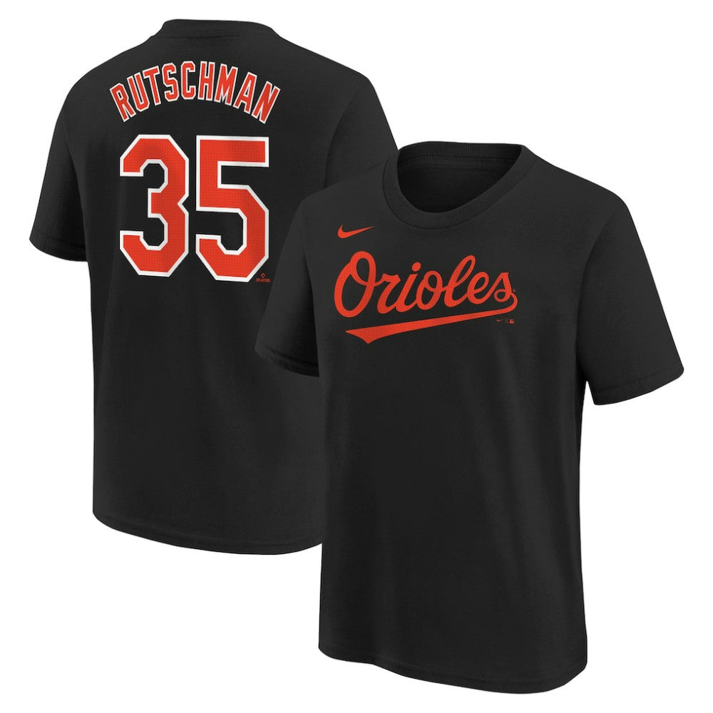 Adley Rutschman Baltimore Orioles Youth Name & Number T-Shirt - Black | Nike