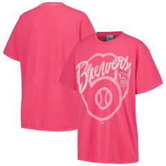 Milwaukee Brewers Women's Dopamine Tradition T-Shirt - Pink | 47 brand