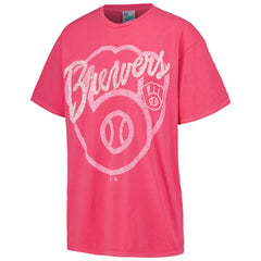 Milwaukee Brewers Women's Dopamine Tradition T-Shirt - Pink | 47 brand