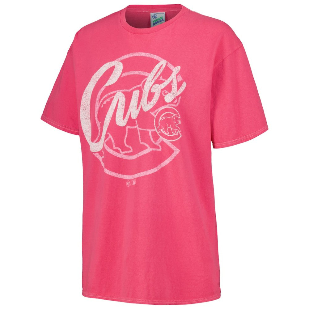 Chicago Cubs Women's Dopamine Tradition T-Shirt - Pink | 47 brand