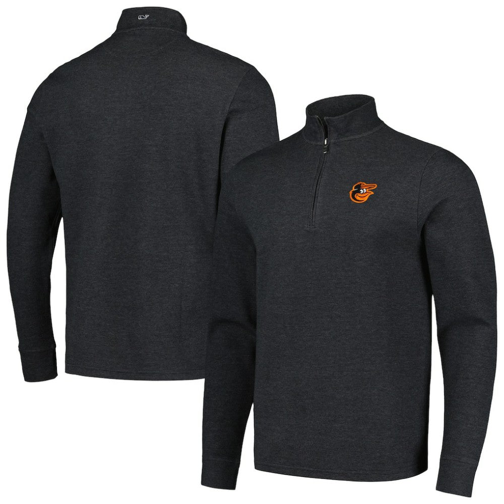 Baltimore Orioles Vineyard Vines Saltwater Quarter-Zip Jacket - Black