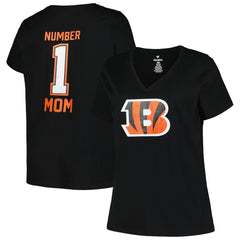 NFL Cincinnati Bengals Women's Plus Size Mother's Day #1 Mom V-Neck T-Shirt