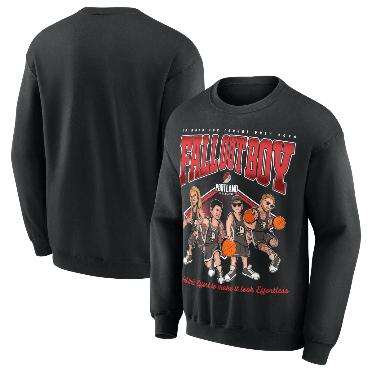 Fall Out Boy x Portland Trail Blazers Unisex So Much For (2our) Dust Pullover Sweatshirt - Black outlet