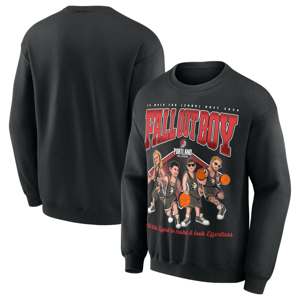 Fall Out Boy x Portland Trail Blazers Unisex So Much For (2our) Dust Pullover Sweatshirt - Black outlet