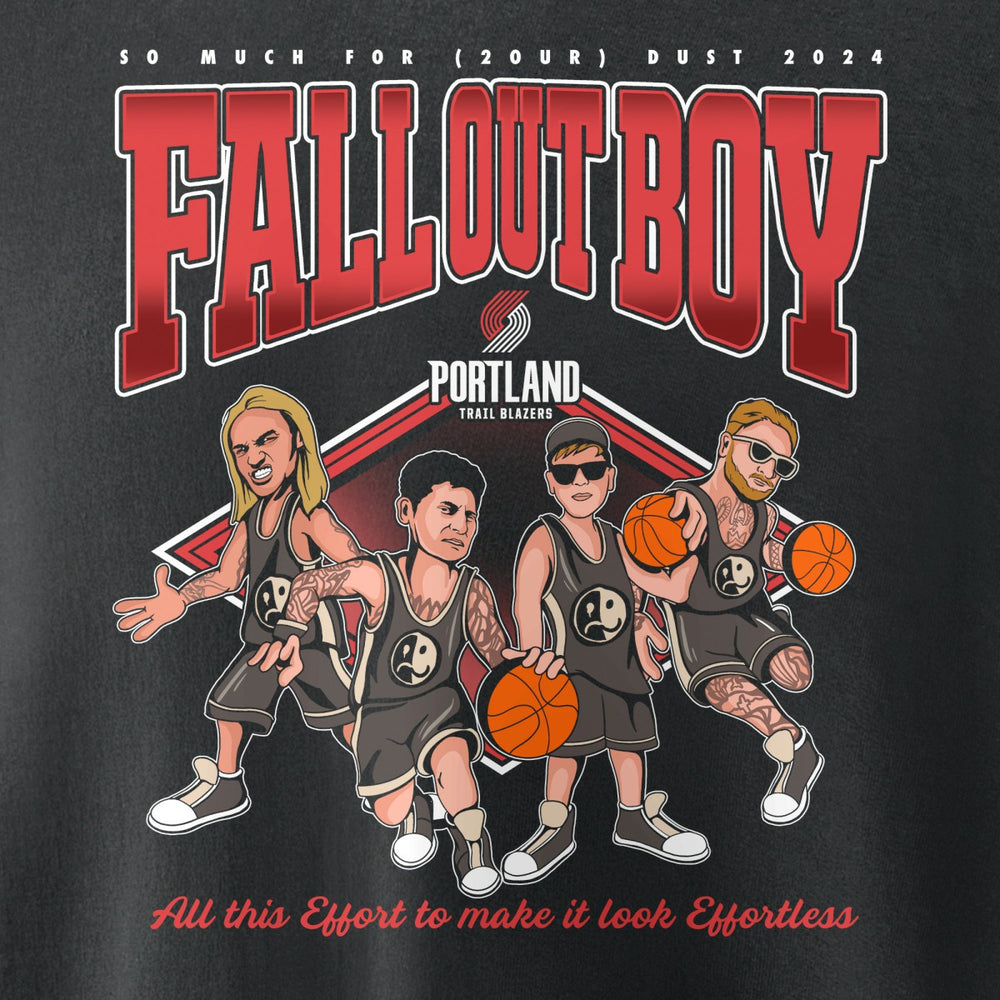 Fall Out Boy x Portland Trail Blazers Unisex So Much For (2our) Dust Pullover Sweatshirt - Black outlet