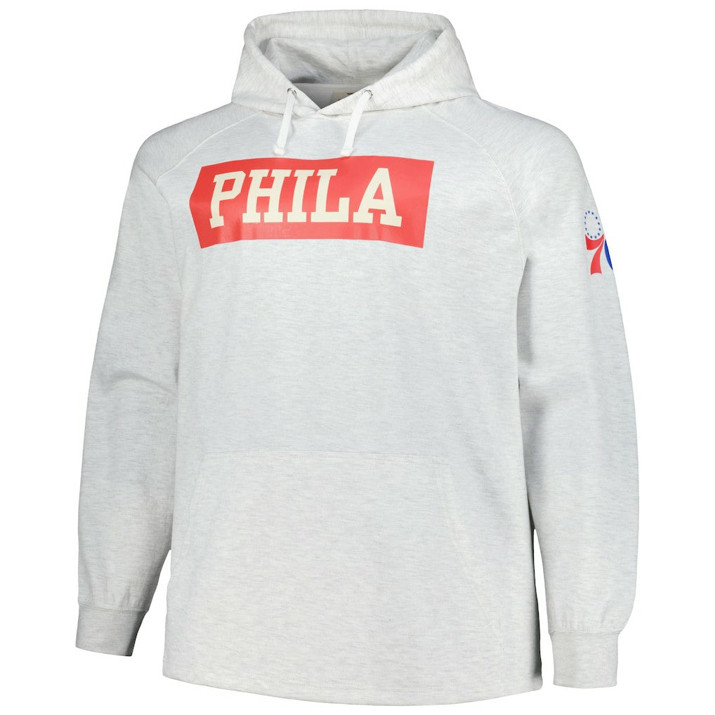 Philadelphia 76ers Big & Tall Raglan Tri-Blend Pullover Hoodie - Ash | Fanatics outlet
