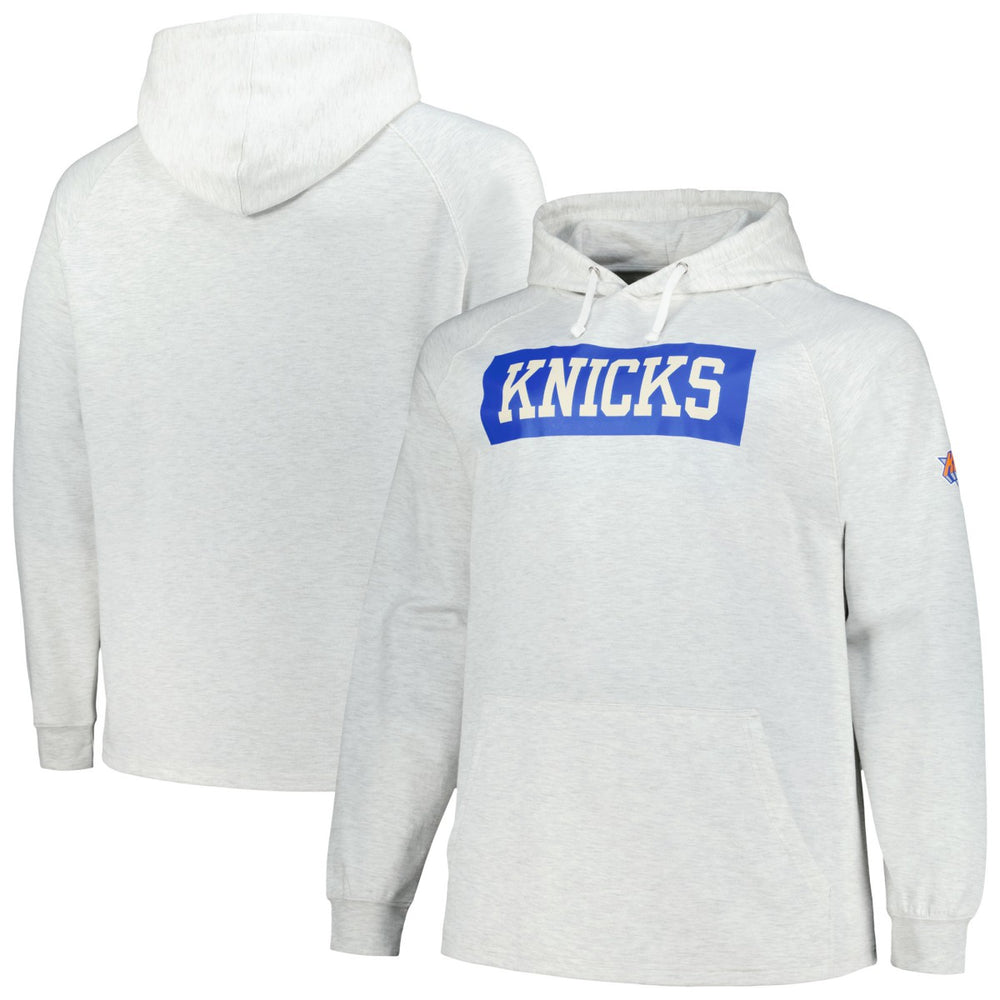 New York Knicks Big & Tall Raglan Tri-Blend Pullover Hoodie - Ash | Fanatics on sale