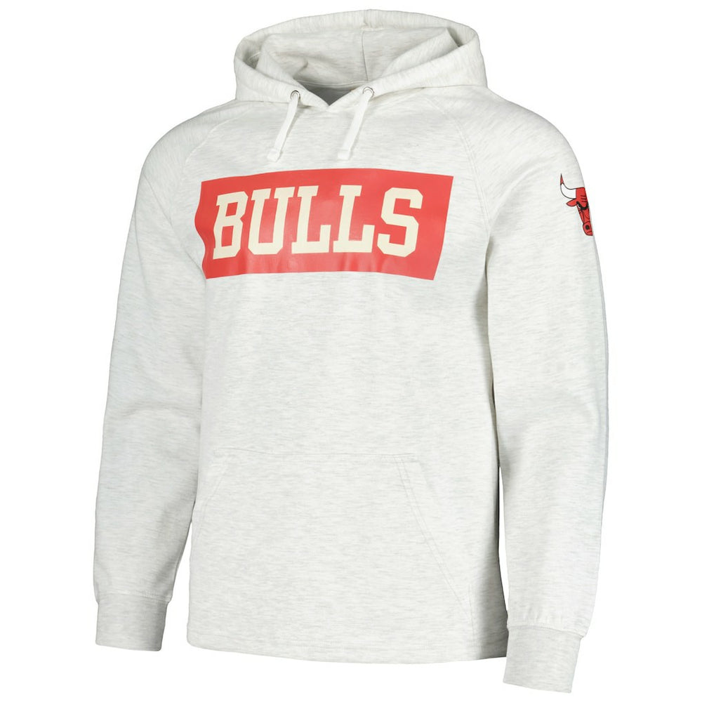 Chicago Bulls Softhand Raglan Tri-Blend Pullover Hoodie - Ash | Fanatics shop