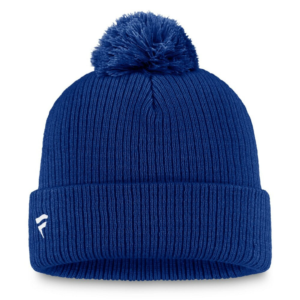 Edmonton Oilers Fanatics Primary Logo Cuffed Knit Hat with Pom