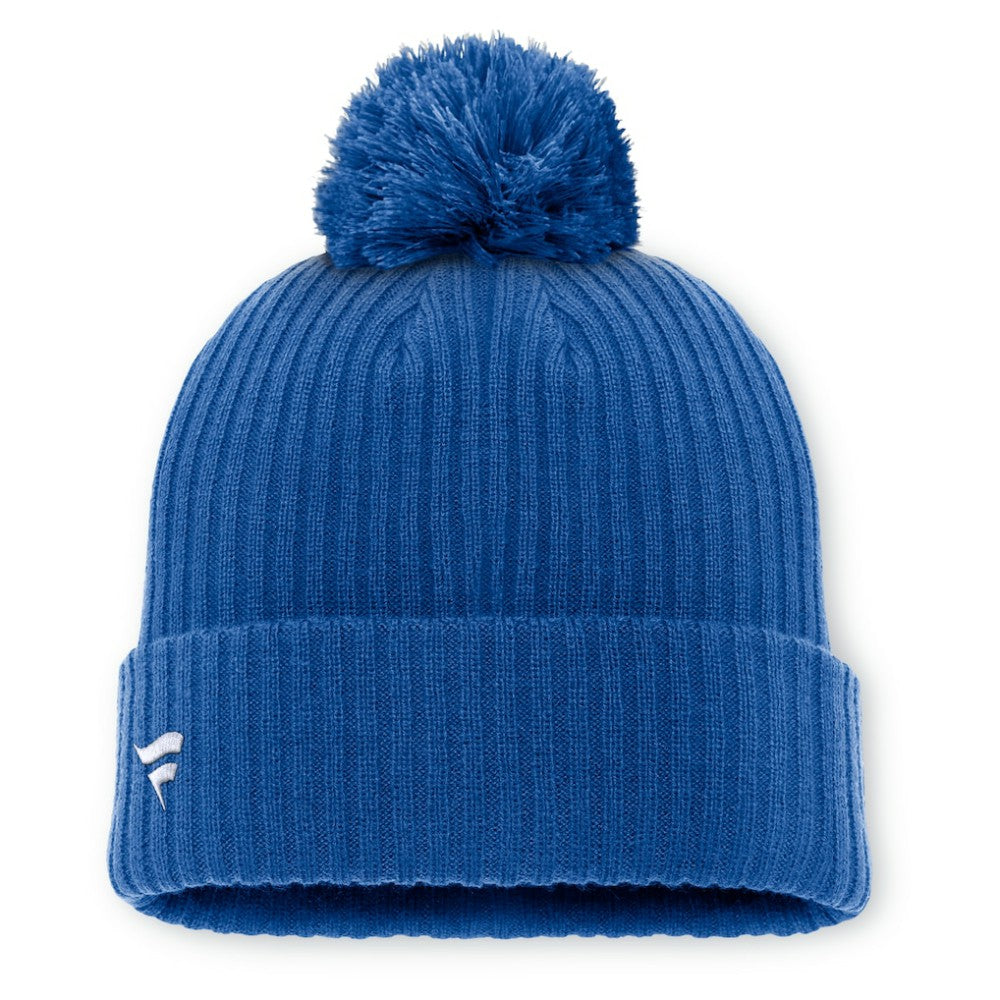 New York Rangers Fanatics Primary Logo Cuffed Knit Hat with Pom