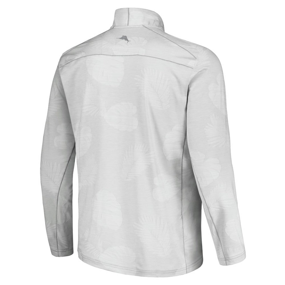 Chicago Cubs Tommy Bahama Delray Frond IslandZone Half-Zip Jacket - Gray
