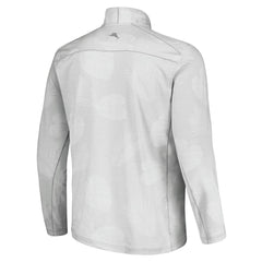 Chicago Cubs Tommy Bahama Delray Frond IslandZone Half-Zip Jacket - Gray