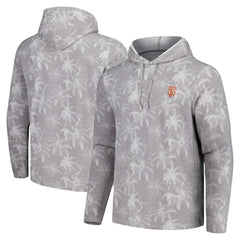 San Francisco Giants Tommy Bahama Palm Frenzy Hoodie Long Sleeve T-Shirt - Gray