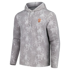 San Francisco Giants Tommy Bahama Palm Frenzy Hoodie Long Sleeve T-Shirt - Gray