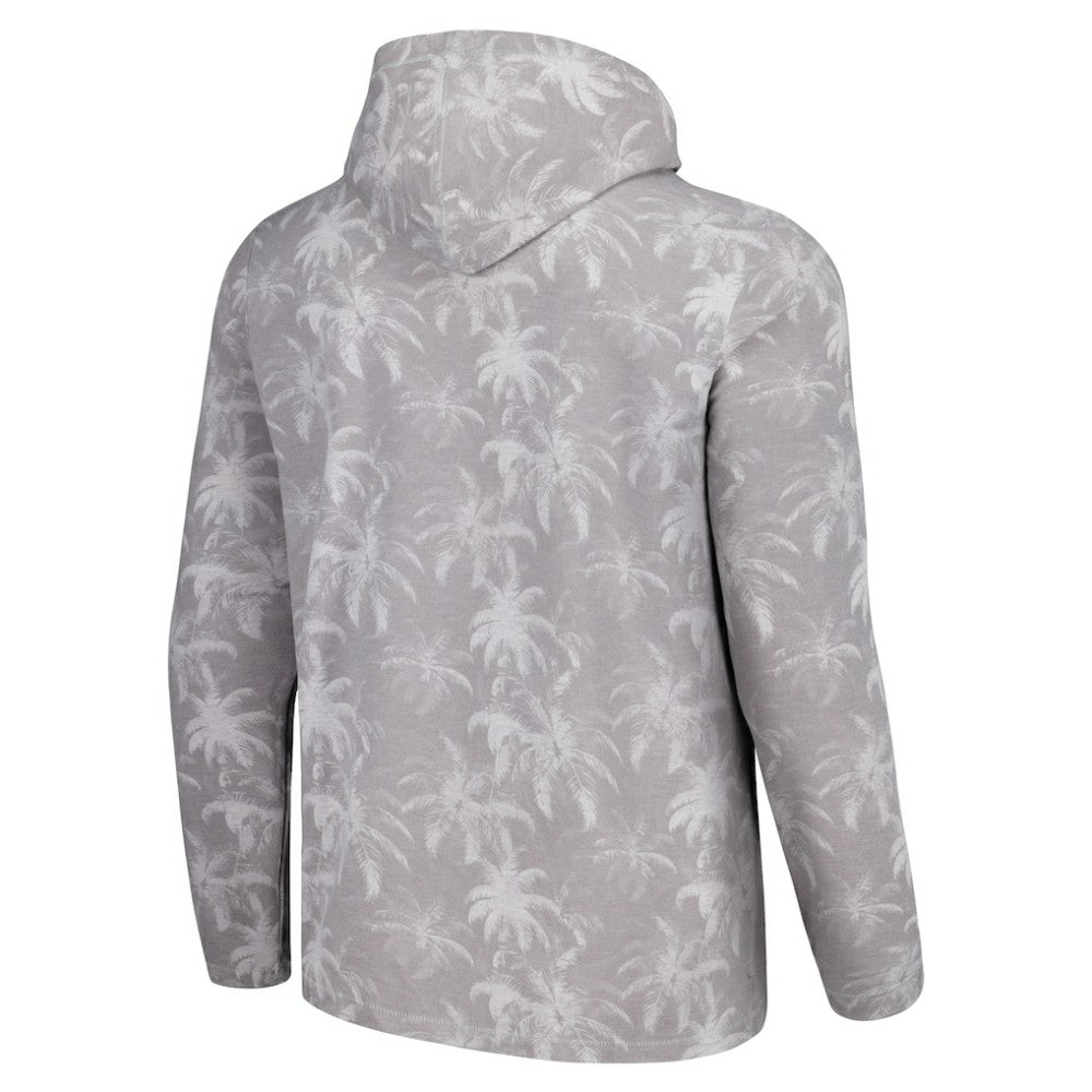 San Diego Padres Tommy Bahama Palm Frenzy Hoodie Long Sleeve T-Shirt - Gray