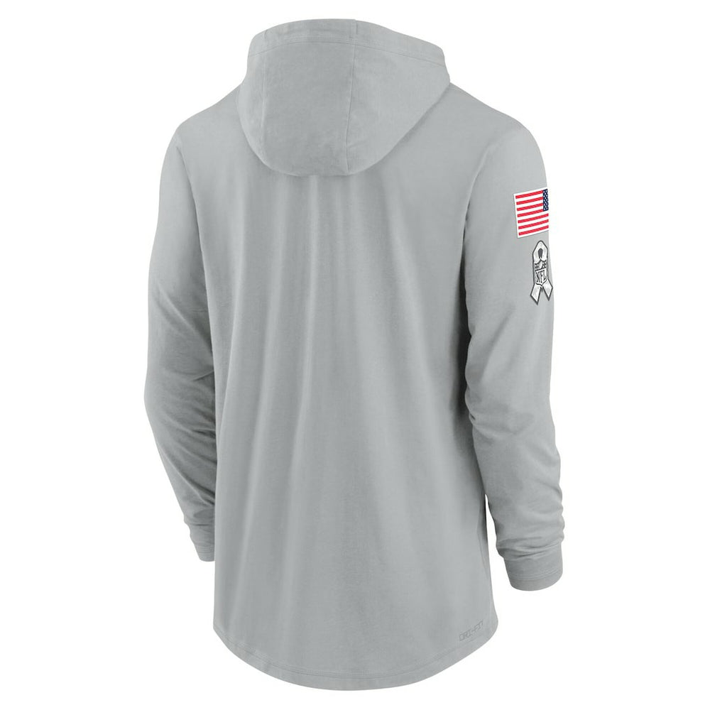 NFL Cleveland Browns 2024 Salute to Service Lightweight Dri-FIT Long Sleeve Hoodie T-Shirt