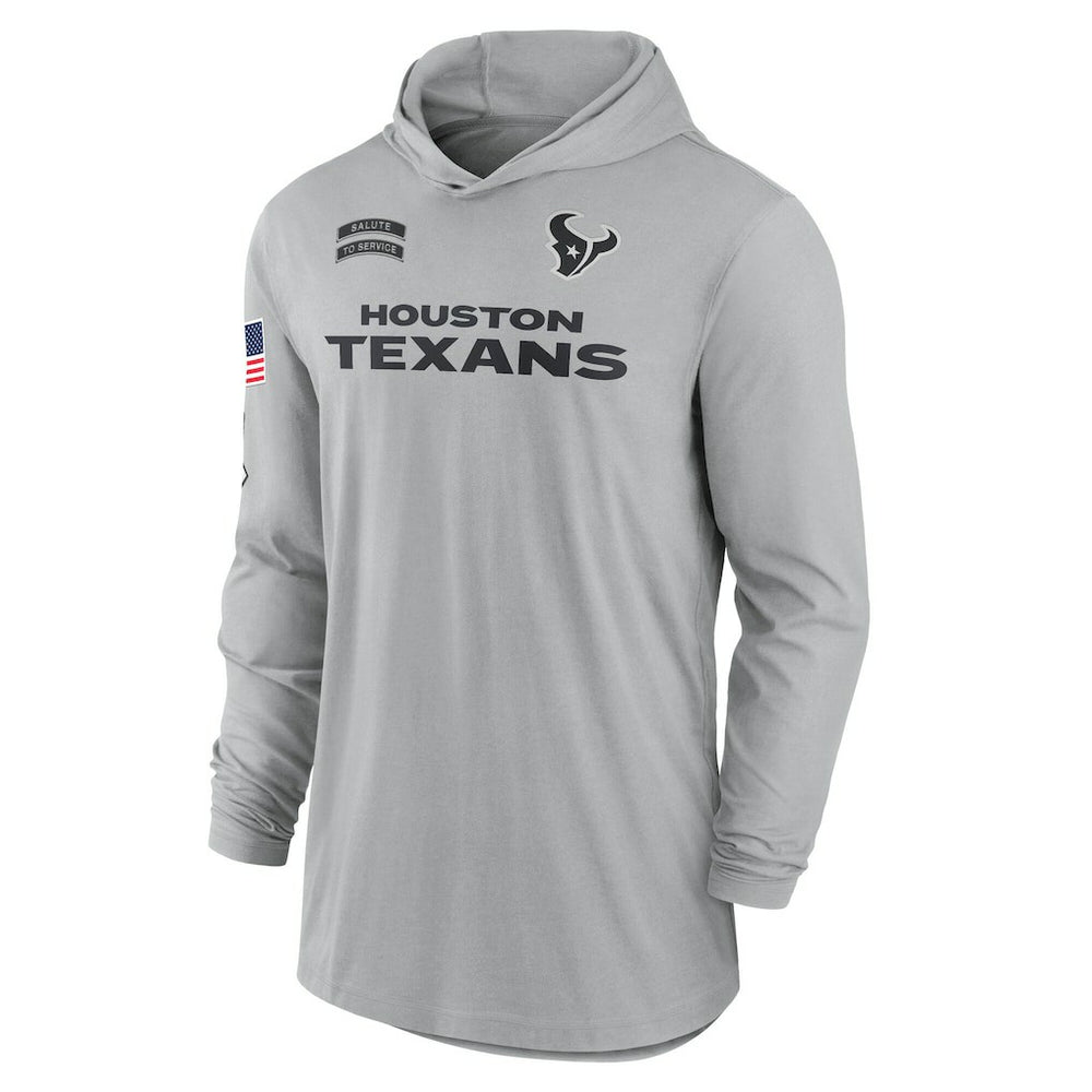 NFL Houston Texans 2024 Salute to Service Lightweight Dri-FIT Long Sleeve Hoodie T-Shirt