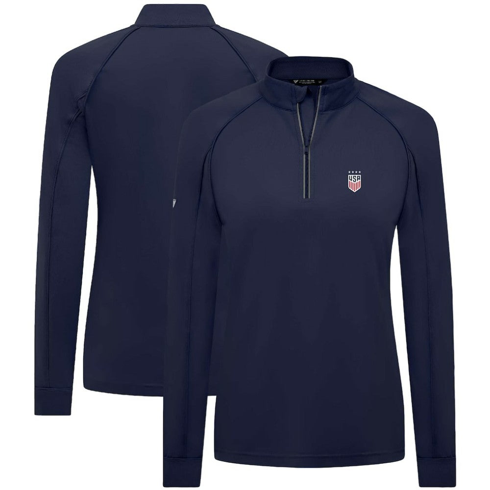 USWNT Levelwear Women's Kinetic Insignia Quarter-Zip Pullover / Soccer Outlet