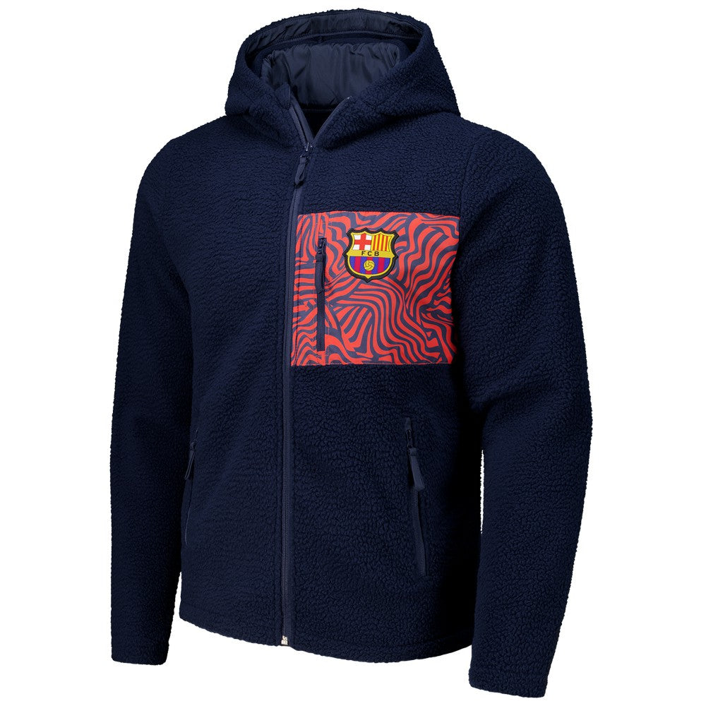 Barcelona Sherpa Full-Zip Hoodie Jacket / Soccer Outlet