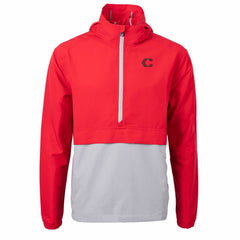 Cincinnati Reds Cutter & Buck City Connect Charter Eco Recycled Half-Zip Anorak Jacket - Red/Gray