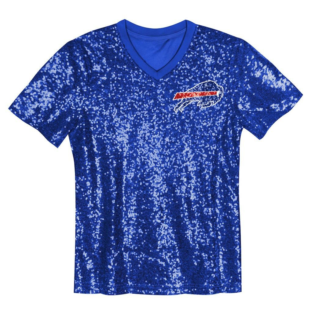 NFL Buffalo Bills Josh Allen  Girls Youth Sequin V-Neck Fashion Jersey
