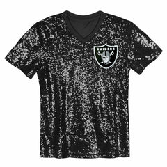 NFL Las Vegas Raiders Maxx Crosby  Girls Youth Sequin V-Neck Fashion Jersey
