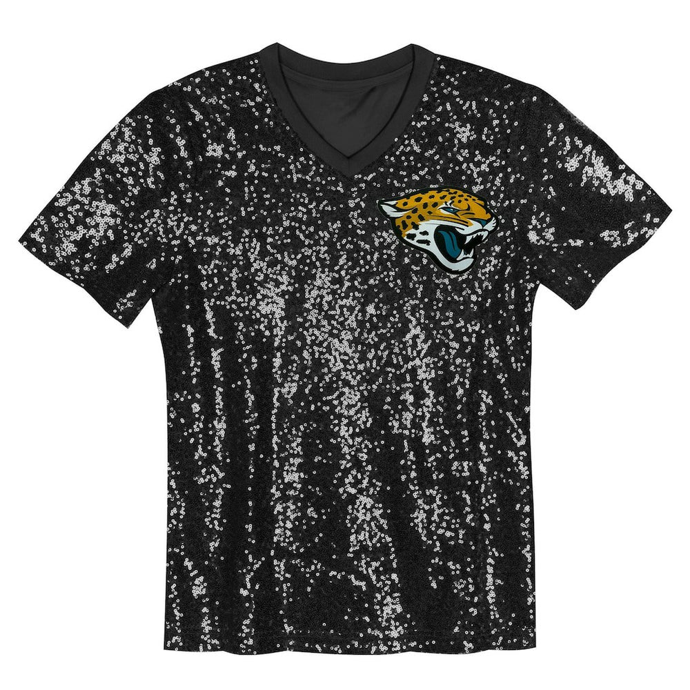 NFL Jacksonville Jaguars Trevor Lawrence  Girls Youth Sequin V-Neck Fashion Jersey