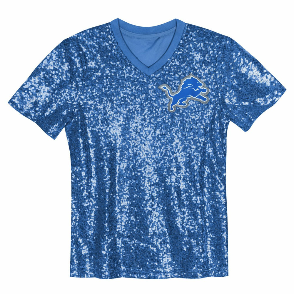 NFL Detroit Lions Aidan Hutchinson  Girls Youth Sequin V-Neck Fashion Jersey