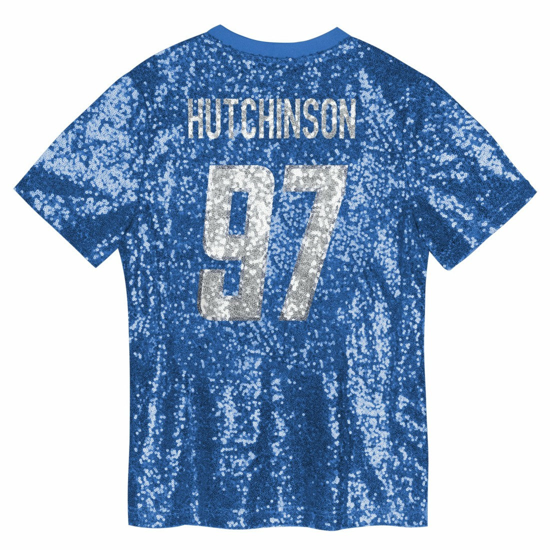 NFL Detroit Lions Aidan Hutchinson  Girls Youth Sequin V-Neck Fashion Jersey