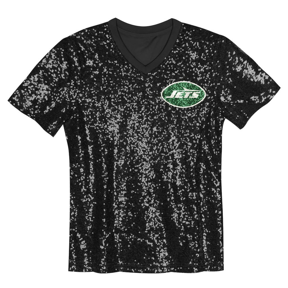 NFL New York Jets Sauce Gardner  Girls Youth Sequin V-Neck Fashion Jersey