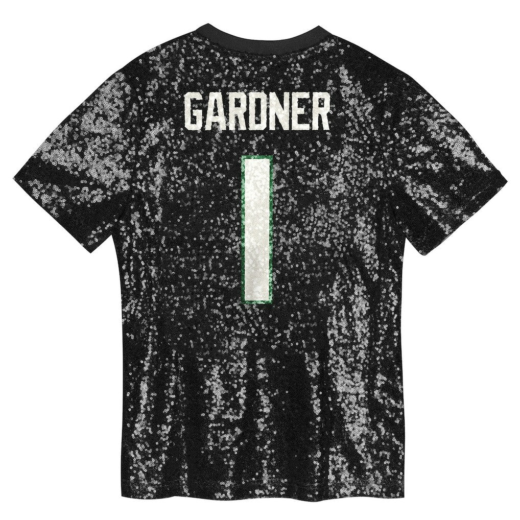 NFL New York Jets Sauce Gardner  Girls Youth Sequin V-Neck Fashion Jersey