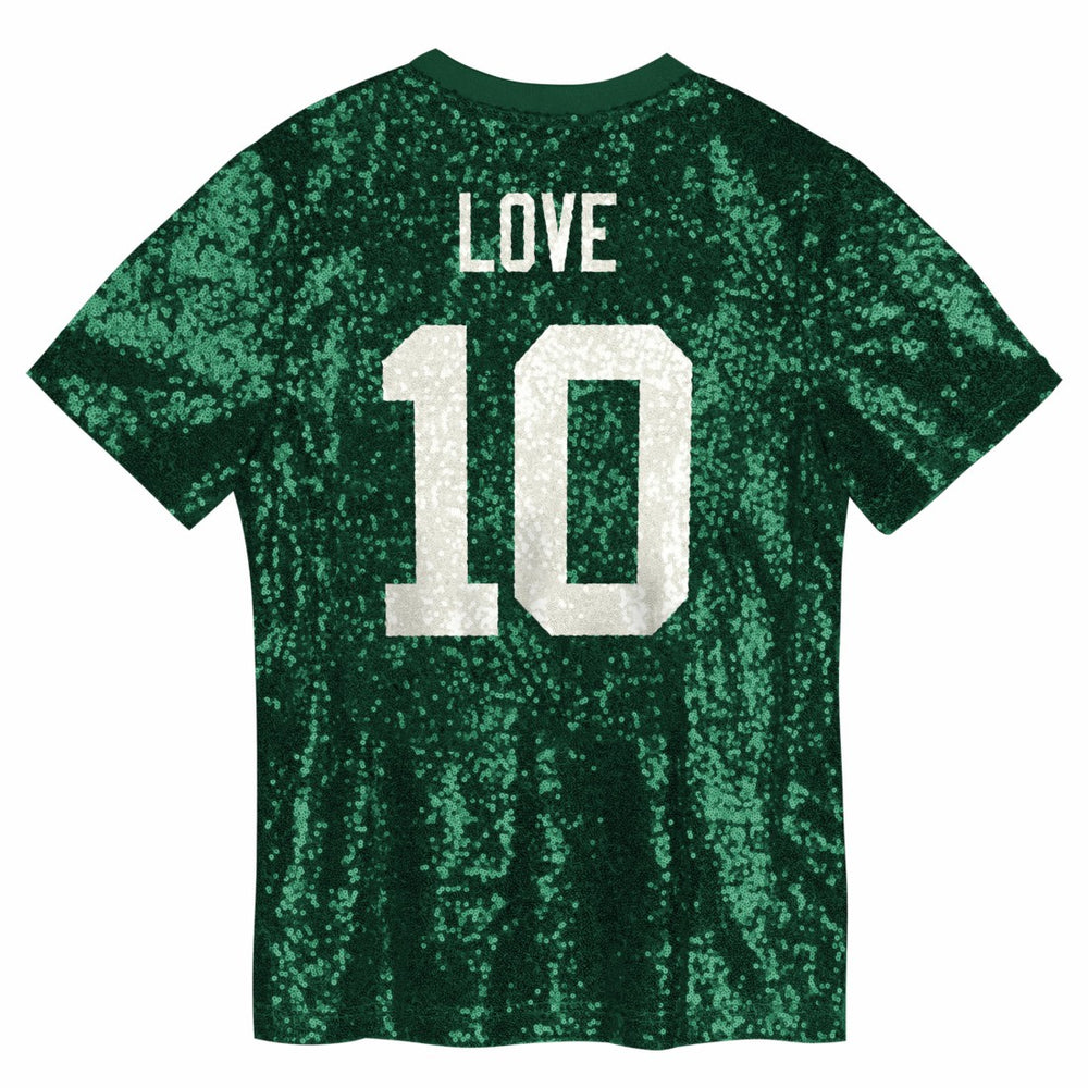 NFL Green Bay Packers Jordan Love  Girls Youth Sequin V-Neck Fashion Jersey