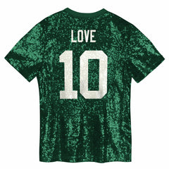 NFL Green Bay Packers Jordan Love  Girls Youth Sequin V-Neck Fashion Jersey