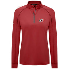 Carolina Hurricanes Levelwear Women's Kinetic Insignia Core Quarter-Zip Pullover Top