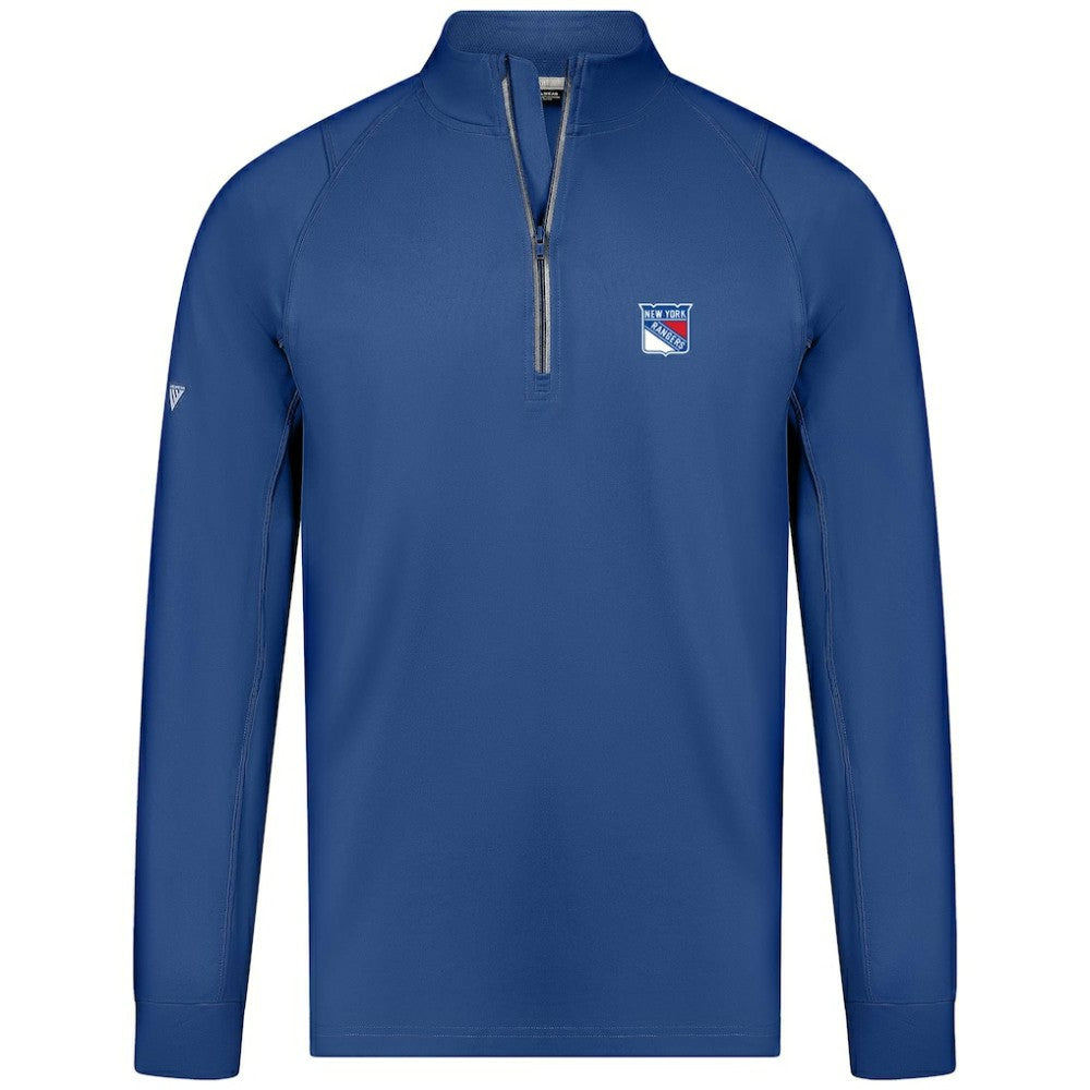 New York Rangers Levelwear Theory Insignia Core Quarter-Zip Pullover Top