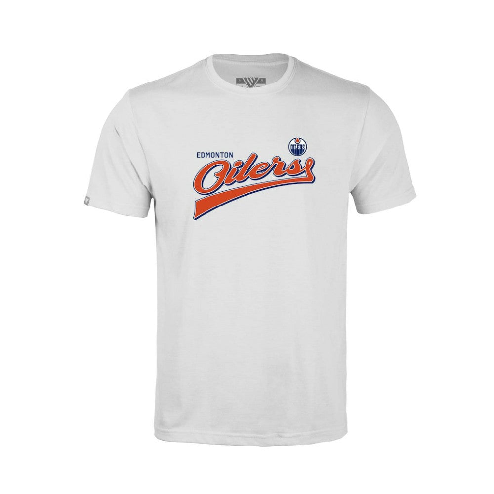 Edmonton Oilers Levelwear Youth Little Richmond Retro Script T-Shirt
