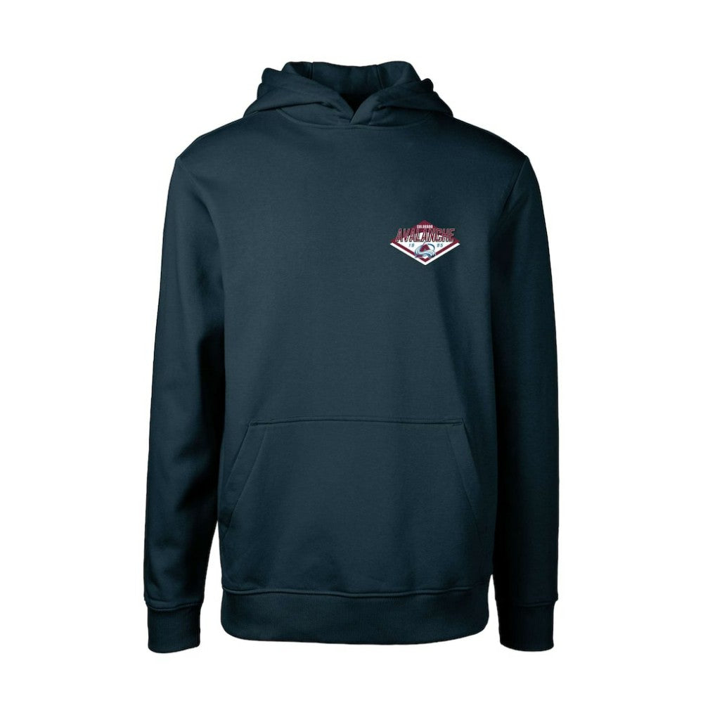Colorado Avalanche Levelwear Youth Podium Club Patch 2.0 Fleece Pullover Hoodie