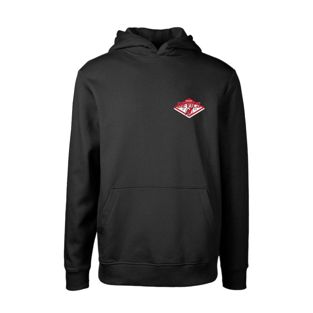 New Jersey Devils Levelwear Youth Podium Club Patch 2.0 Fleece Pullover Hoodie