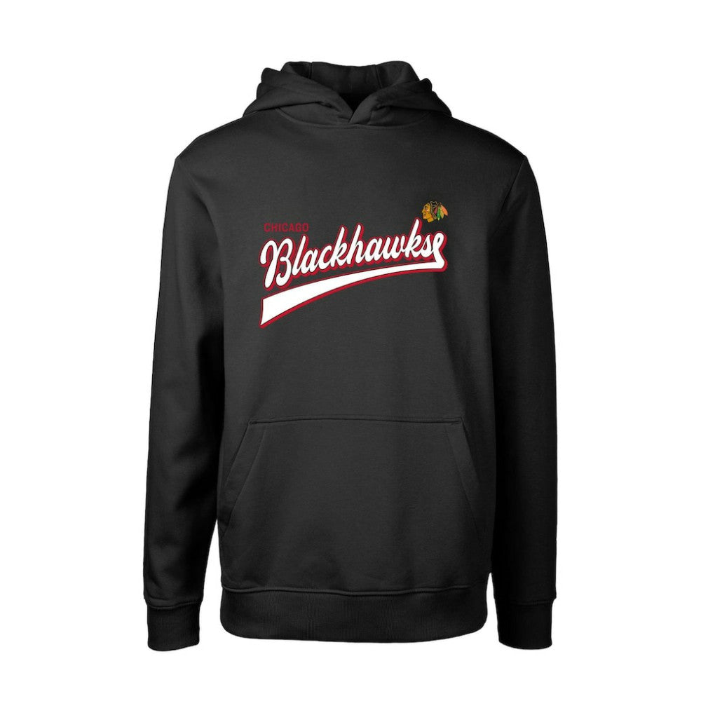 Chicago Blackhawks Levelwear Youth Podium Retro Script Fleece Pullover Hoodie