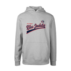 Columbus Blue Jackets Levelwear Youth Podium Retro Script Fleece Pullover Hoodie