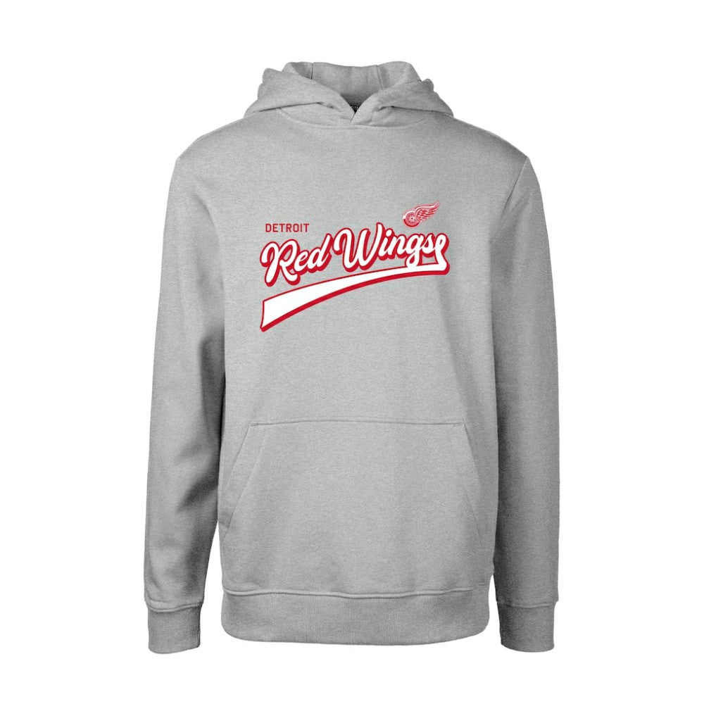 Detroit Red Wings Levelwear Youth Podium Retro Script Fleece Pullover Hoodie
