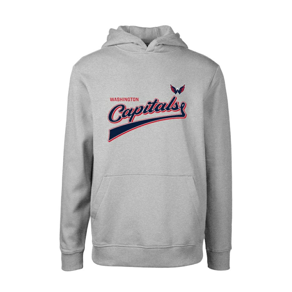 Washington Capitals Levelwear Youth Podium Retro Script Fleece Pullover Hoodie