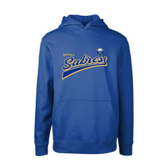 Buffalo Sabres Levelwear Youth Podium Retro Script Fleece Pullover Hoodie