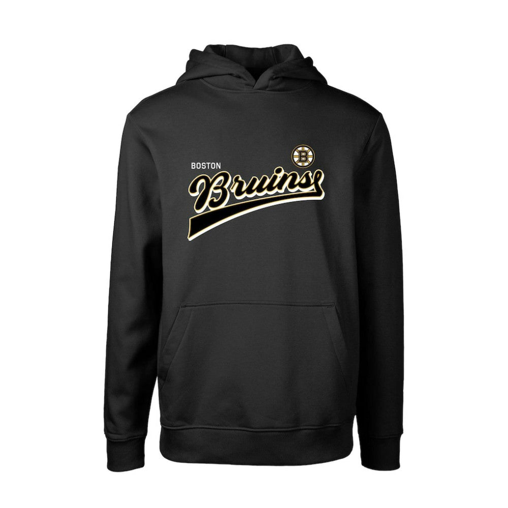 Boston Bruins Levelwear Youth Podium Retro Script Fleece Pullover Hoodie