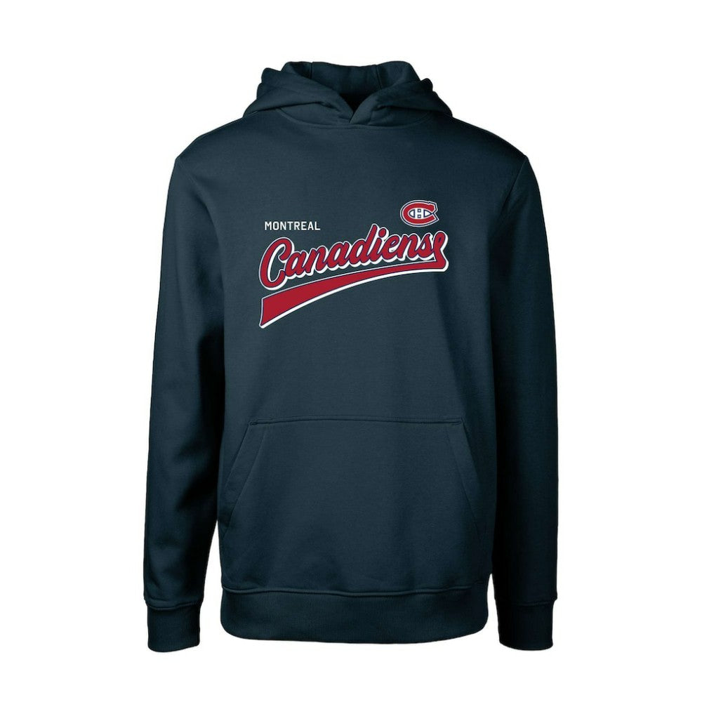 Montreal Canadiens Levelwear Youth Podium Retro Script Fleece Pullover Hoodie