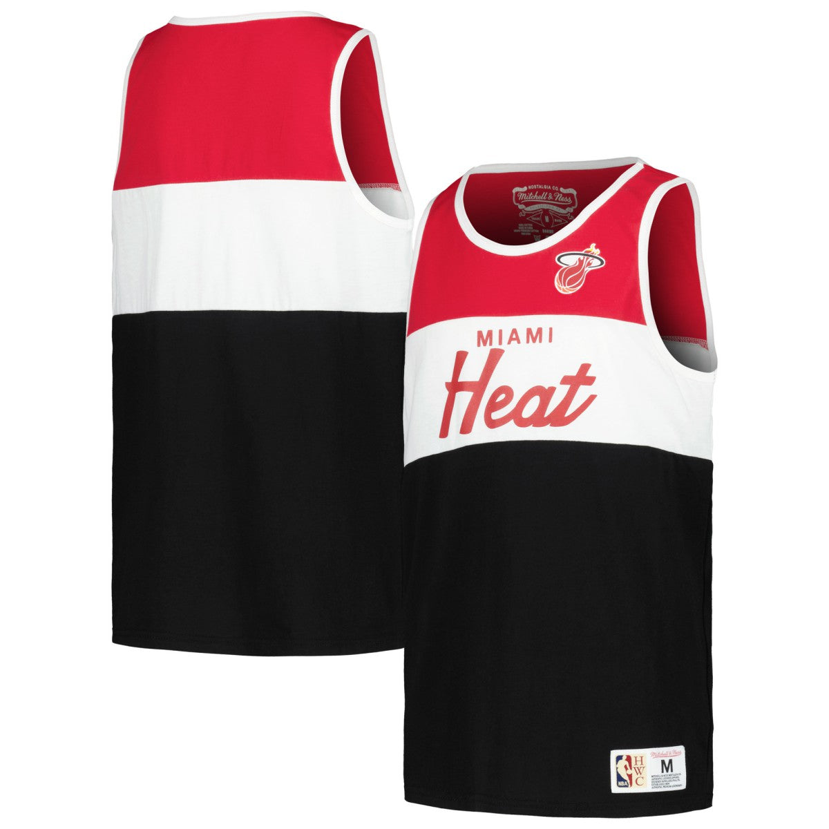 Miami Heat Youth Hardwood Classics Special Script Tank Top - Red/Black | Mitchell & Ness on sale