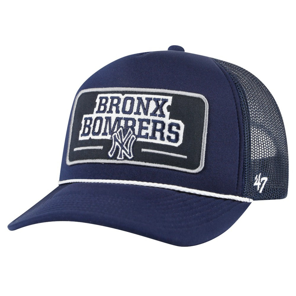 New York Yankees Local Patch Foam Front Trucker Adjustable Hat - Navy | 47 brand